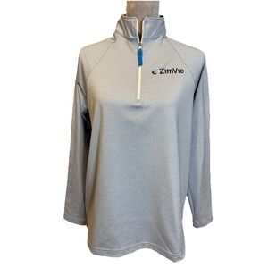 Devon & Jones Crownlux Performance Quarter Zip Pullover Men's MED Zimvie Dental